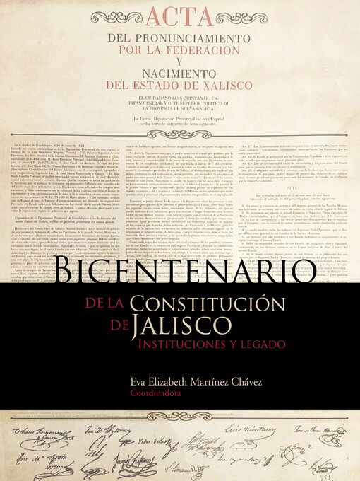 Cover image for Bicentenario de la Constitución de Jalisco de 1824